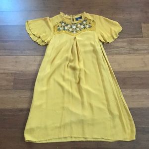 Mustard colored flowing dress